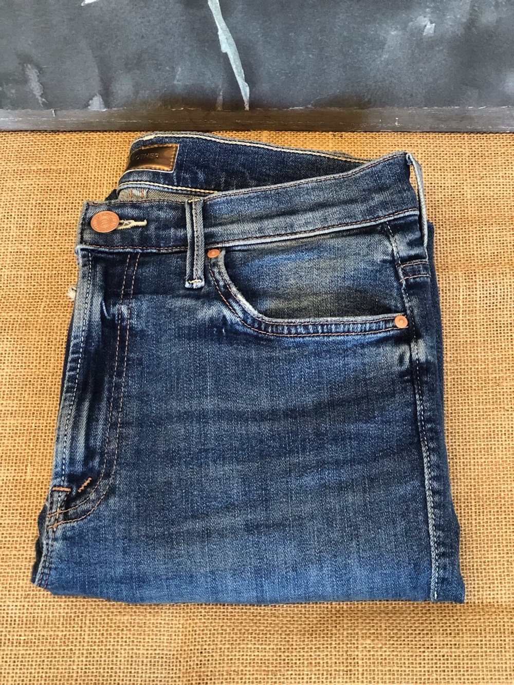 Mother The Insider Crop Step Chew Jeans sz 28